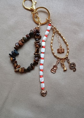 Boncuklu Bohem Kadın Anahtarlık Çanta Süsü - Görsel 3