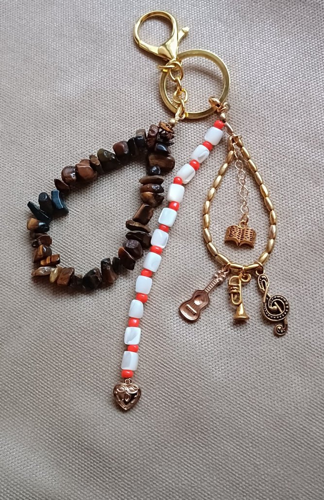 Boncuklu Bohem Kadın Anahtarlık Çanta Süsü - Görsel 2