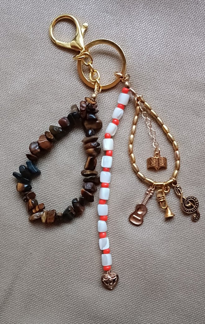 Boncuklu Bohem Kadın Anahtarlık Çanta Süsü - Görsel 5