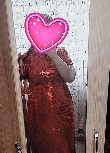Zara Midi boy payetli bordo elbise
