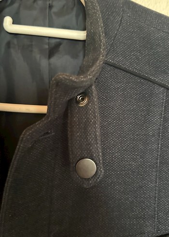 Düğmeli Gri Erkek Keten Ceket - Görsel 2