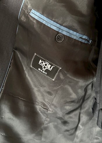 Gri Modern Klasik Düğmeli Erkek Takım Elbise Ceketi - Görsel 4