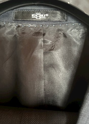 Gri Modern Klasik Düğmeli Erkek Takım Elbise Ceketi - Görsel 6