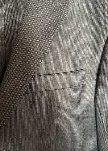 Gri Modern Klasik Düğmeli Erkek Takım Elbise Ceketi - Görsel 2