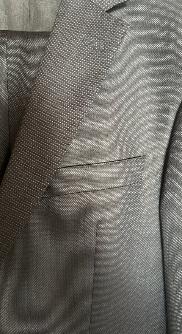 Gri Modern Klasik Düğmeli Erkek Takım Elbise Ceketi - Görsel 2