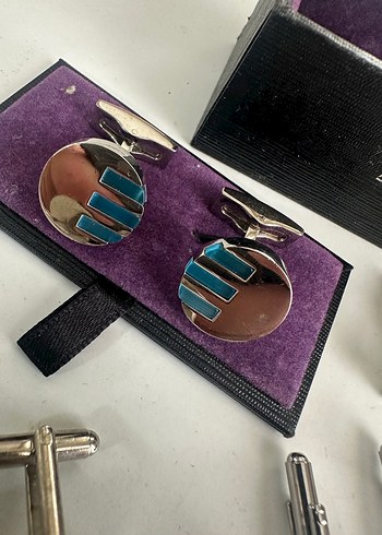 Erkek Çok Renkli Modern Kol Düğmeleri Seti - Görsel 3