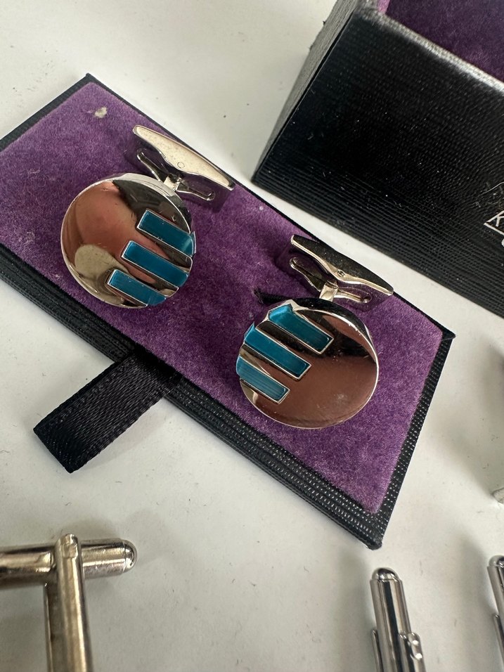 Erkek Çok Renkli Modern Kol Düğmeleri Seti - Görsel 3