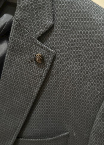 Gri Düğmeli Erkek Ofis Takım Ceketi - Görsel 2