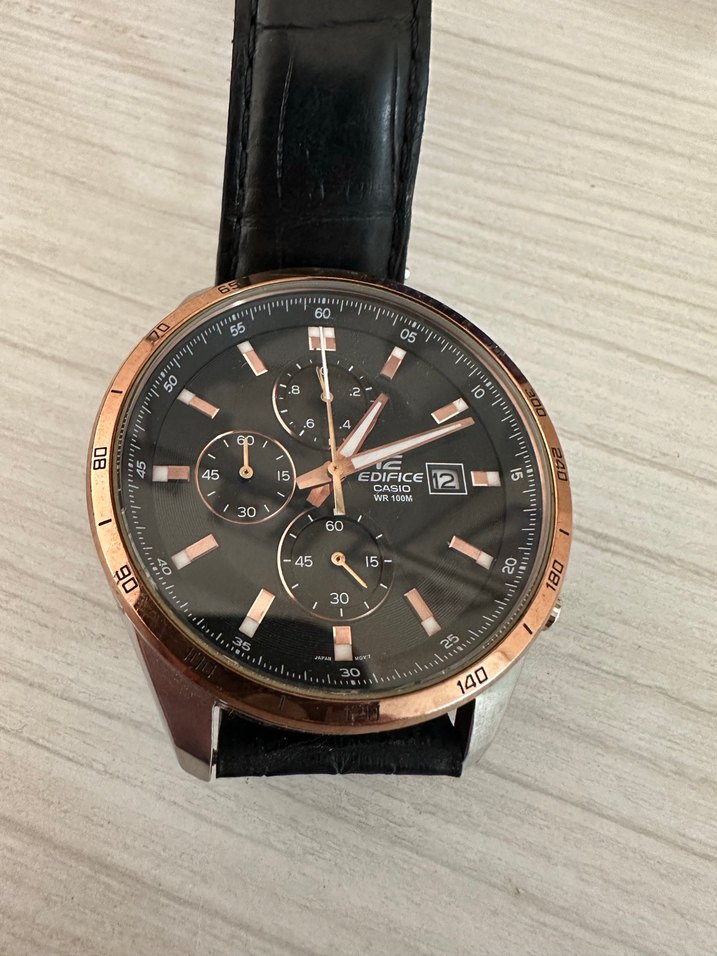 Casio Edifice Siyah Deri Erkek Kol Saati - Görsel 2