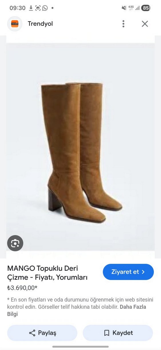 Mango suet cizme - Görsel 2