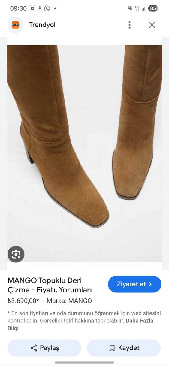 Mango suet cizme - Görsel 3