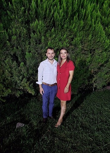 m Beden kırmızı Renk Elbise