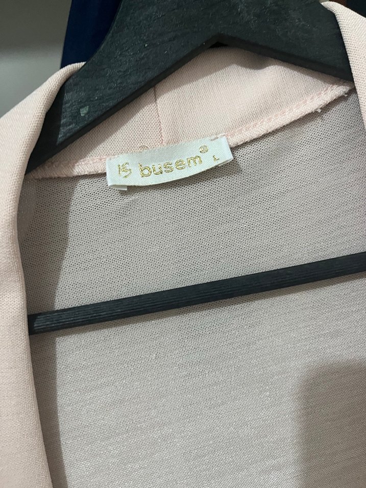 Bej Uzun Kollu Kadın Uzun Boy hırka - Görsel 2