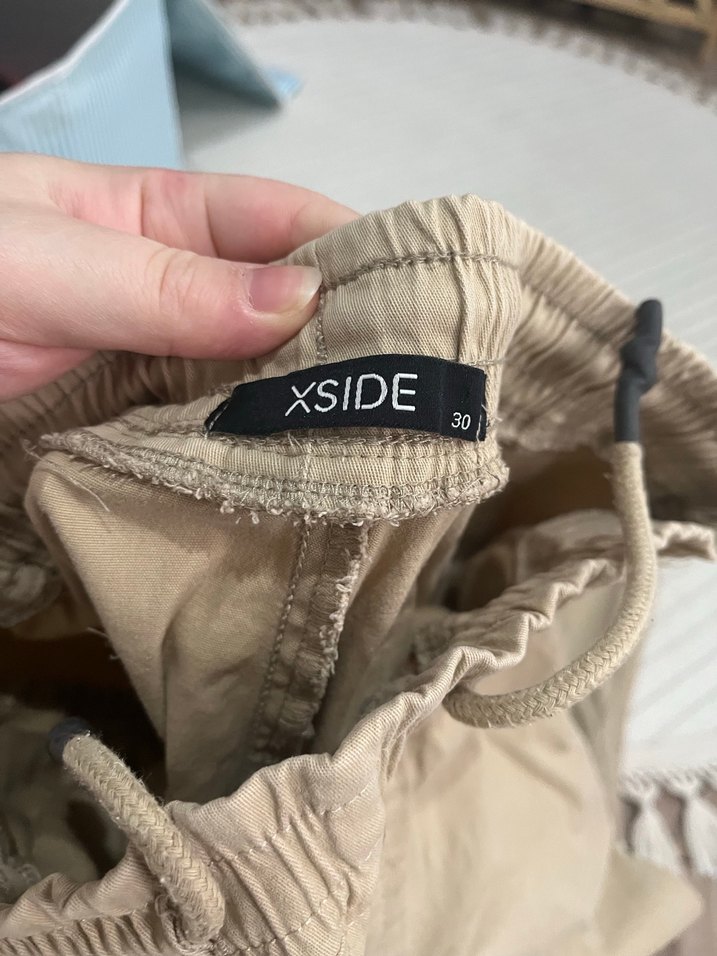 Bej Rahat Kesim erkek Keten Pantolon - Görsel 2