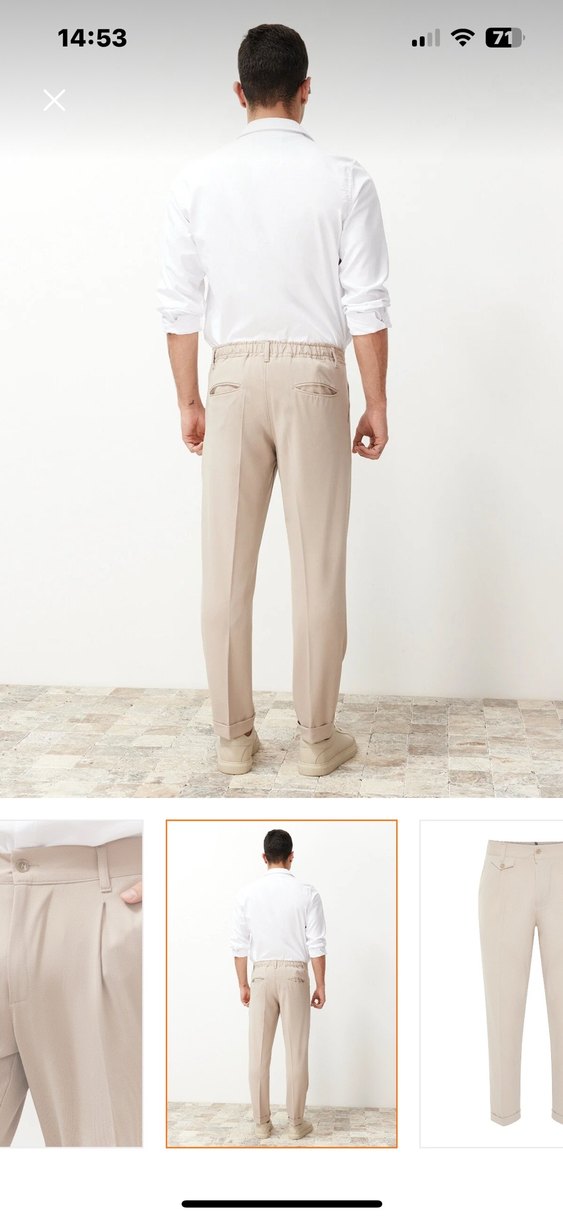 Bej Regular Fit Erkek Pantolon - Görsel 2