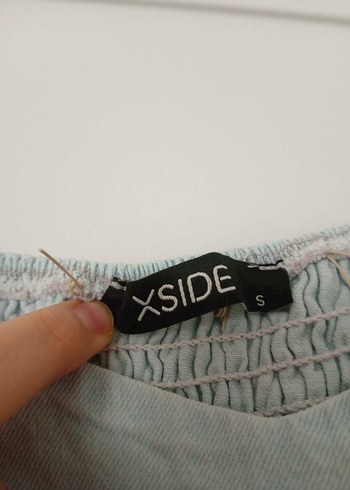 V yaka keten midi elbise - Görsel 4