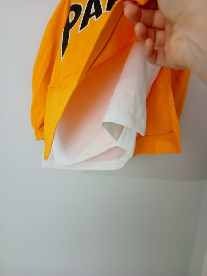 Sarı Kapüşonlu PARIS Baskılı Sweatshirt - Görsel 3