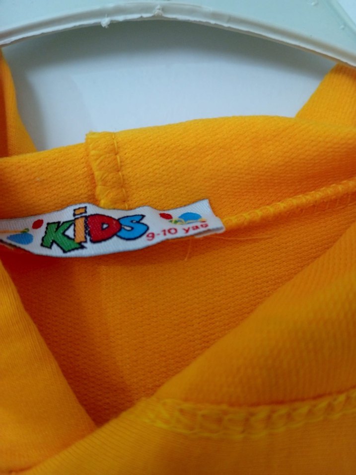 Sarı Kapüşonlu PARIS Baskılı Sweatshirt - Görsel 2