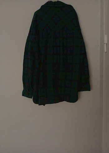 Düğmeli Yeşil Ekoseli Uzun Kollu Gömlek - Görsel 2