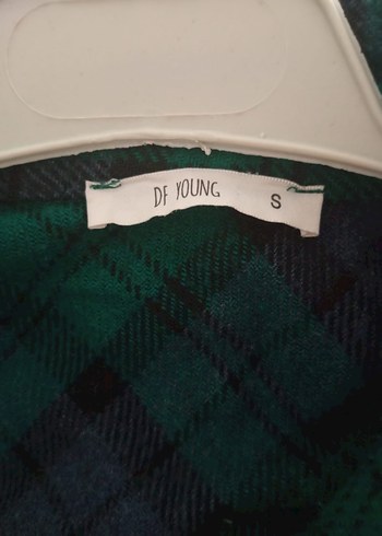 Düğmeli Yeşil Ekoseli Uzun Kollu Gömlek - Görsel 3