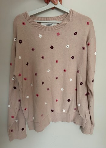 Nakışlı Kız Çocuk Triko Kazak - Görsel 3