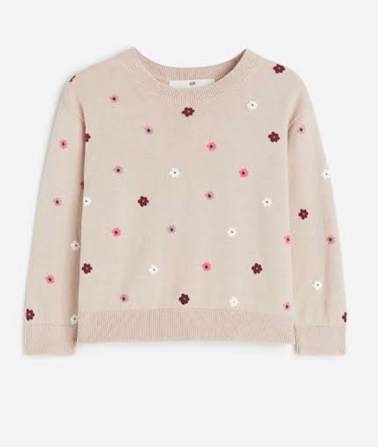 Nakışlı Kız Çocuk Triko Kazak - Görsel 2