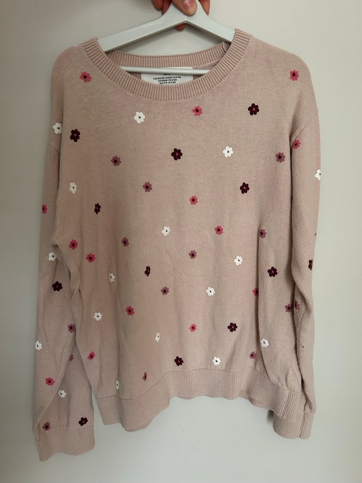 Nakışlı Kız Çocuk Triko Kazak - Görsel 3