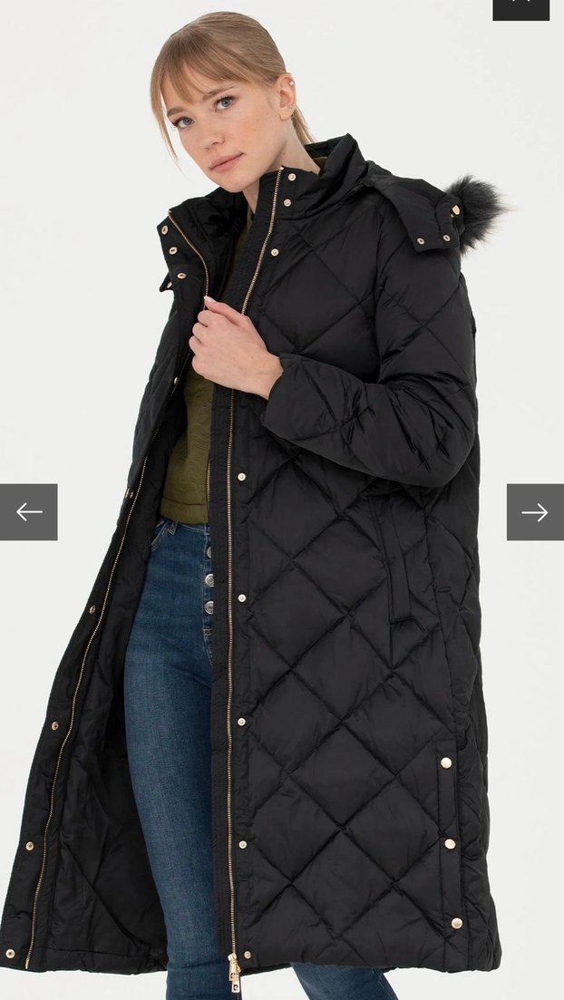 Pierre cardin kaz tüyü uzun mont - Görsel 3