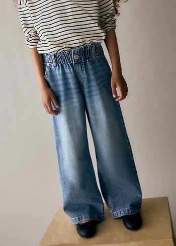 H&m wide leg kız cocuk jean - Görsel 2
