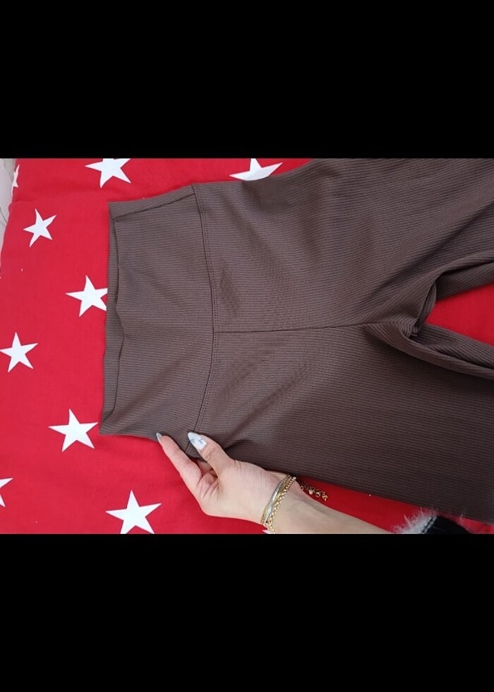 Kahverengi fitilli tayt - Görsel 2