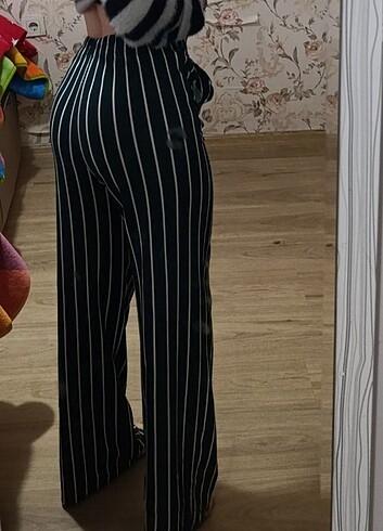 Çizgili kumaş pantolon - Görsel 2