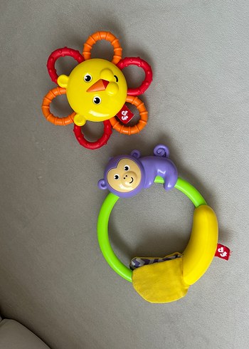 Beden Fisher price Renkli Diş Kaşıyıcı ve Çıngırak Seti