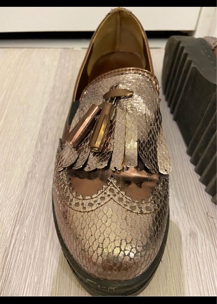 Nude bakır tonlarda harika ayakkabı - Görsel 3