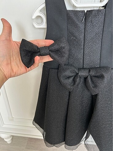 Siyah ışıltılı kız bebek abiye elbise 1-2 yaş - Görsel 6