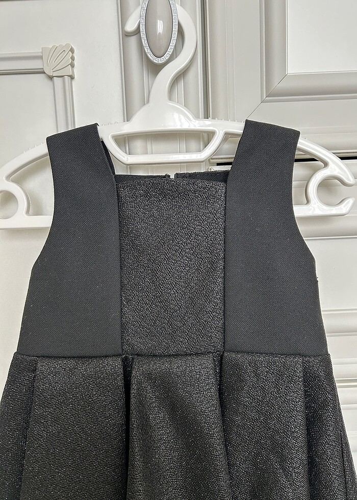 Siyah ışıltılı kız bebek abiye elbise 1-2 yaş - Görsel 2