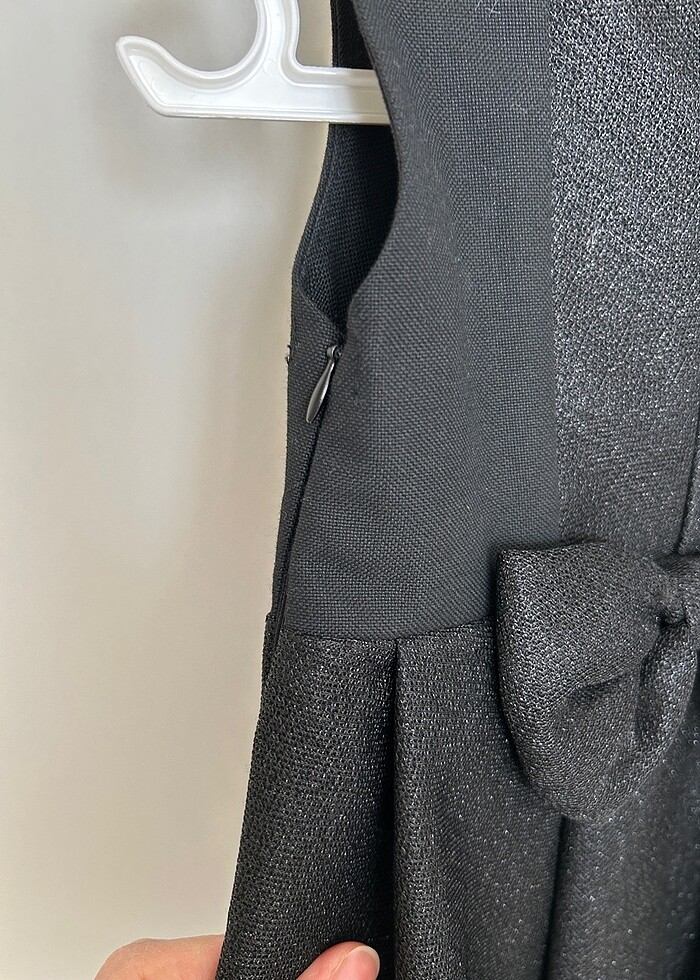 Siyah ışıltılı kız bebek abiye elbise 1-2 yaş - Görsel 4