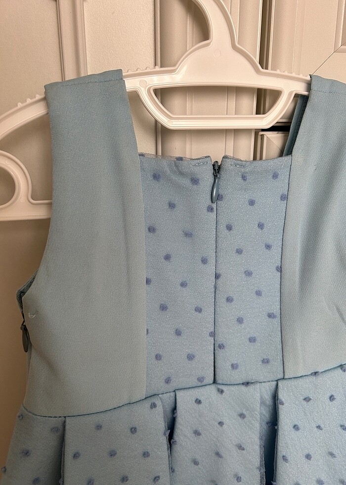 Mavi kız bebek abiye elbise - Görsel 4