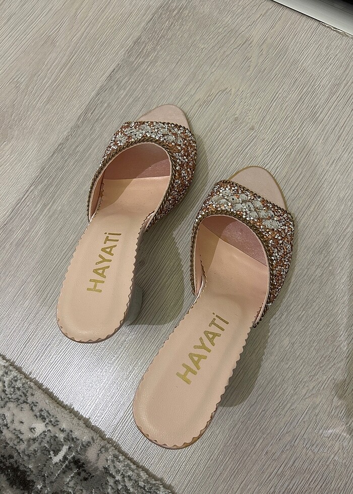 Yeni gelin terliği taşlı - Görsel 2