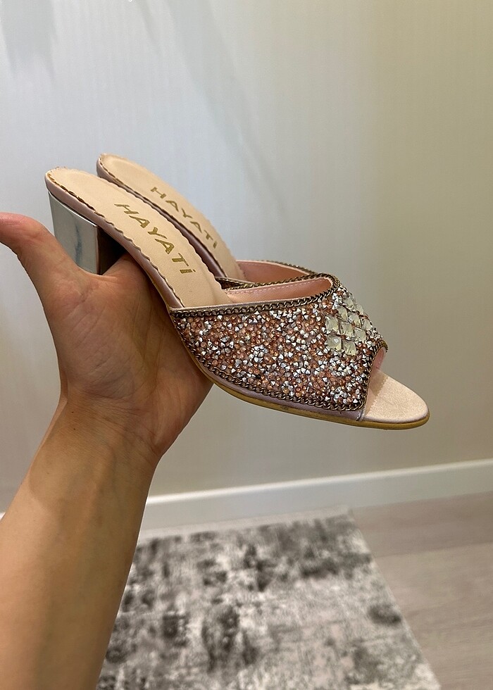 Yeni gelin terliği taşlı - Görsel 5