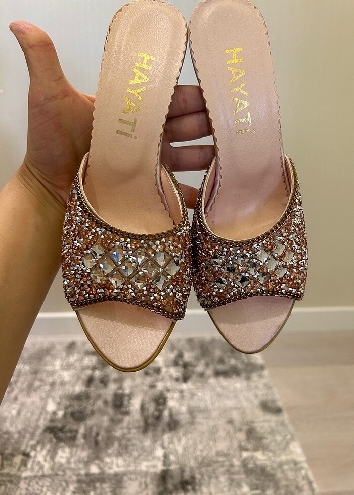 Yeni gelin terliği taşlı - Görsel 4