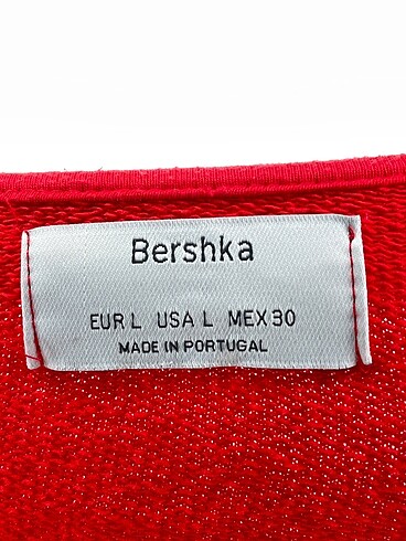 l Beden kırmızı Renk Bershka Sweatshirt %70 İndirimli.
