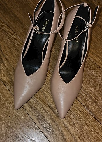 Nine West Bej Deri Kadın Stiletto/ 39
