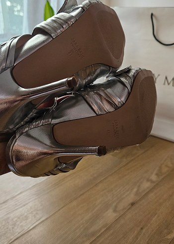 Zara Zara Metalik Topuklu Kadın Ayakkabı / 41