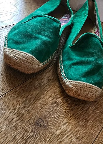 40 Beden yeşil Renk Nine West Yeşil Süet Espadril / 40 numara