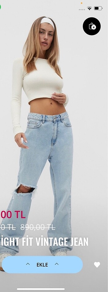 stradivarius straight fit vintage jean