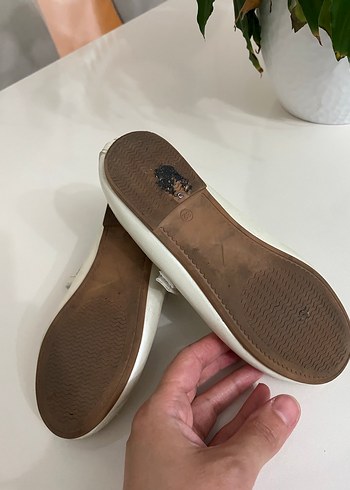 Kız Çocuk Beyaz Fiyonklu Bale Düz Ayakkabı - Görsel 3