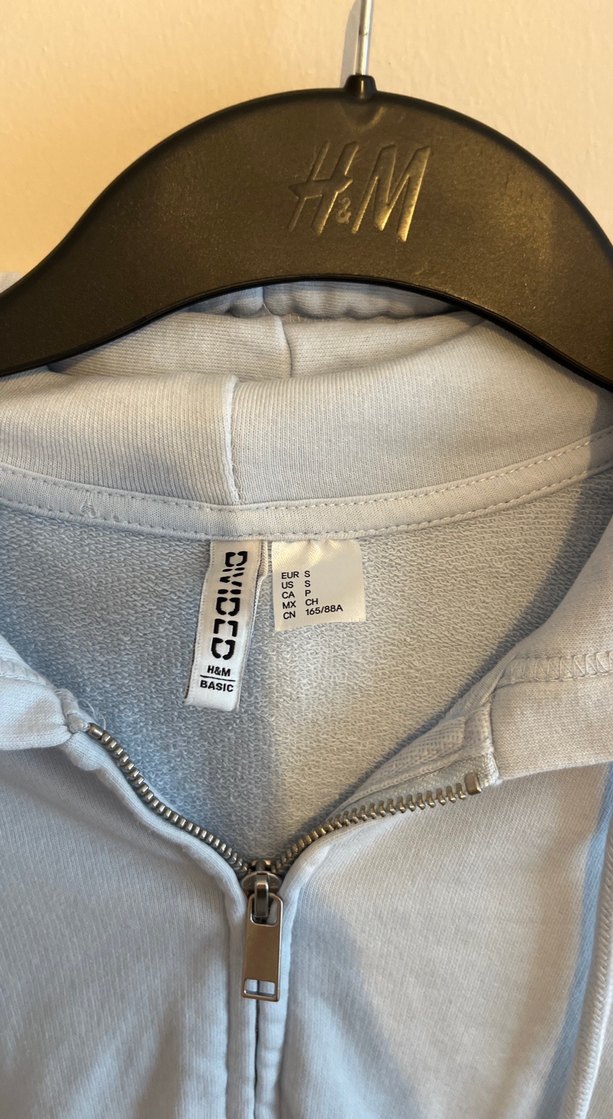 Mavi Kapüşonlu Fermuarlı Sweatshirt - Görsel 2