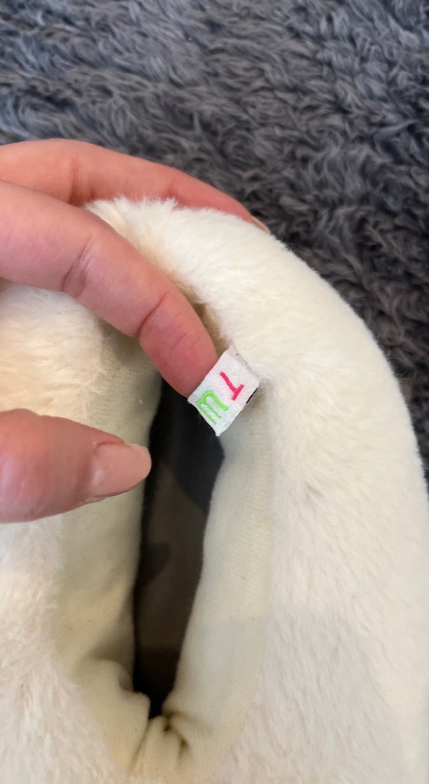 Kız Çocuk Beyaz Peluş Terlik - Görsel 4