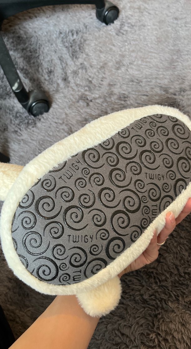 Kız Çocuk Beyaz Peluş Terlik - Görsel 3