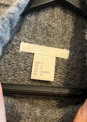 Gri Yüksek Yakalı Yün Alpaka Karışımlı Örgü Kadın Kazak - Görsel 2